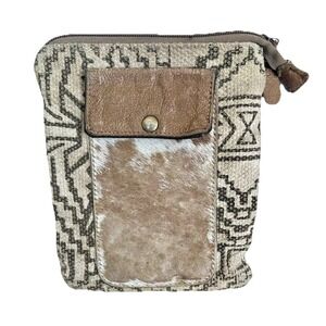 MYRA CANVAS MESSENGER BAG POUCH VINTAGE WITH OUTSIDE POCKET COOL PRINT RETRO